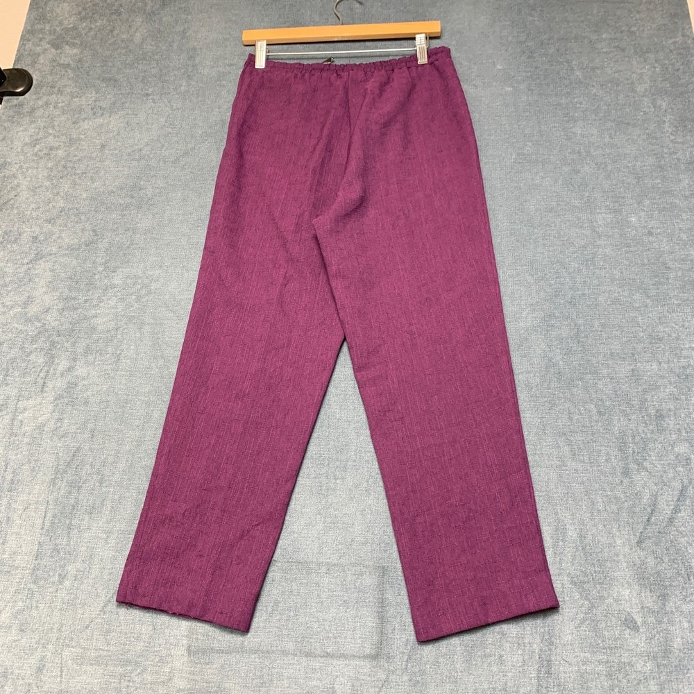 Sag Harbor Pants Womens 6P Neon Pink Elastic Waist Straight Casual Pull On